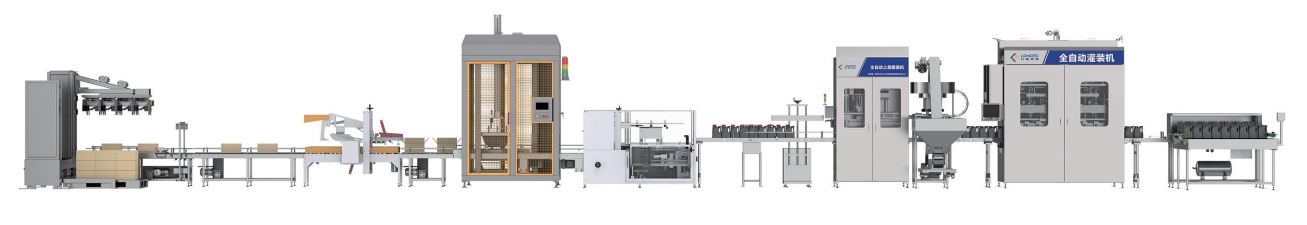 1-4L体积式全自动灌装线 1-4L体积式全自动灌装线